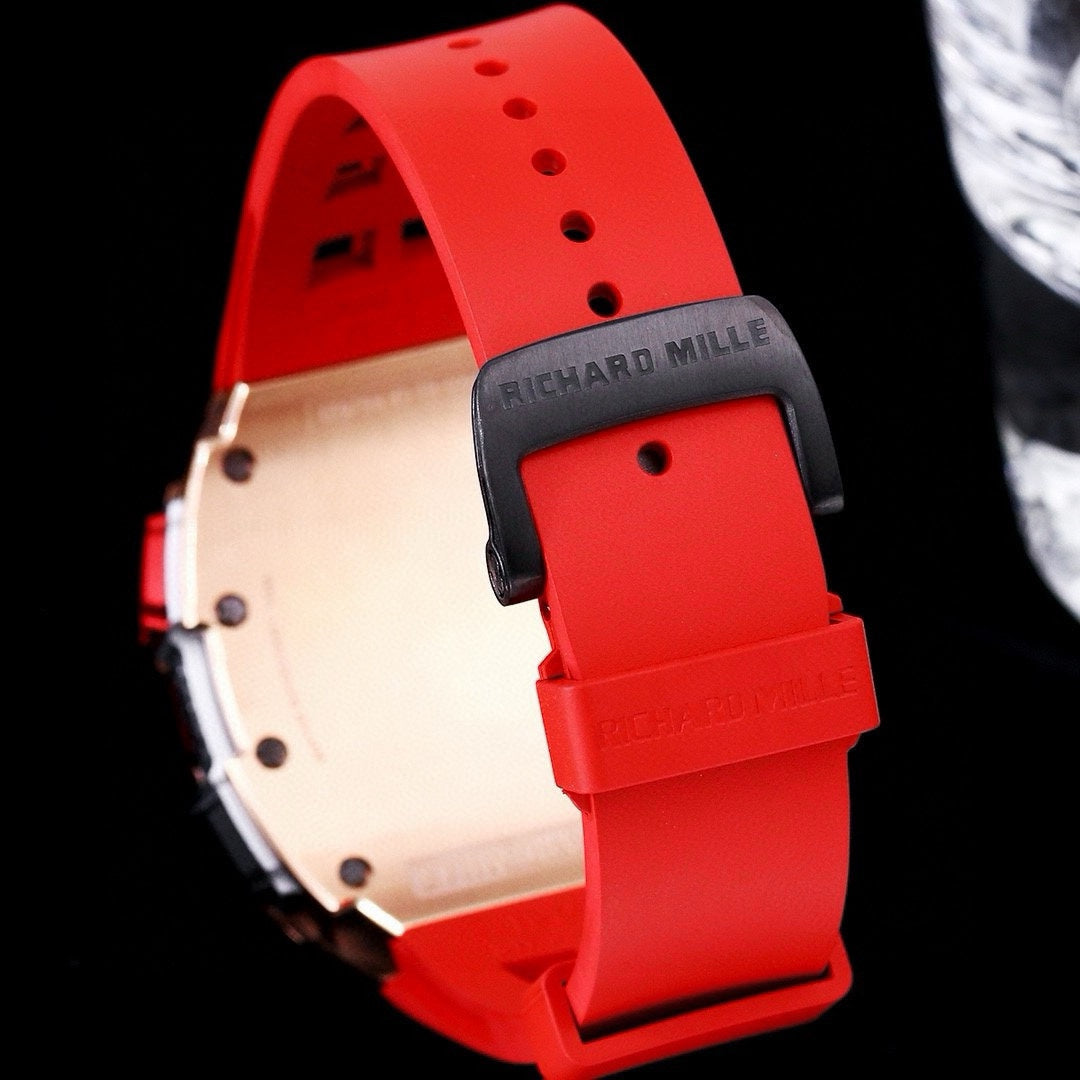Chronograph - Rosegole 904L Steel- Red Rubber- Quartz - 41*49mm