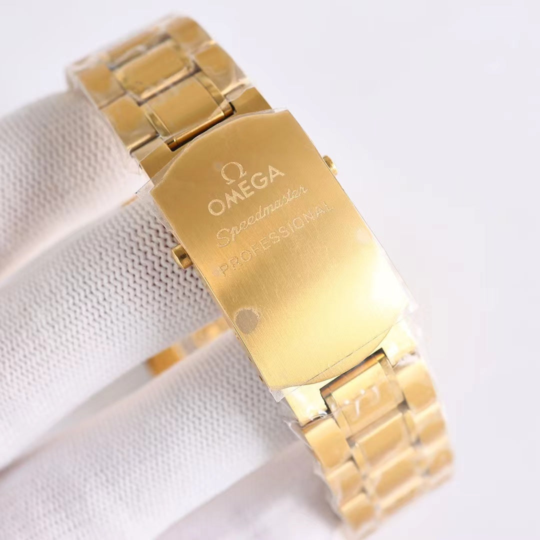 Chronograph - Green - Yellow Gold 904L Steel - Manual winding - 42mm