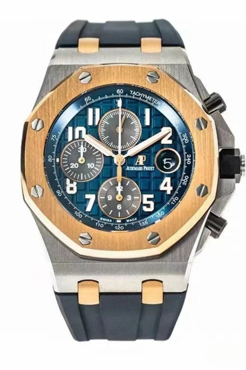 Chronograph- Blue -Yellow Ceramic- Navy Rubber - Automatic - 42mm