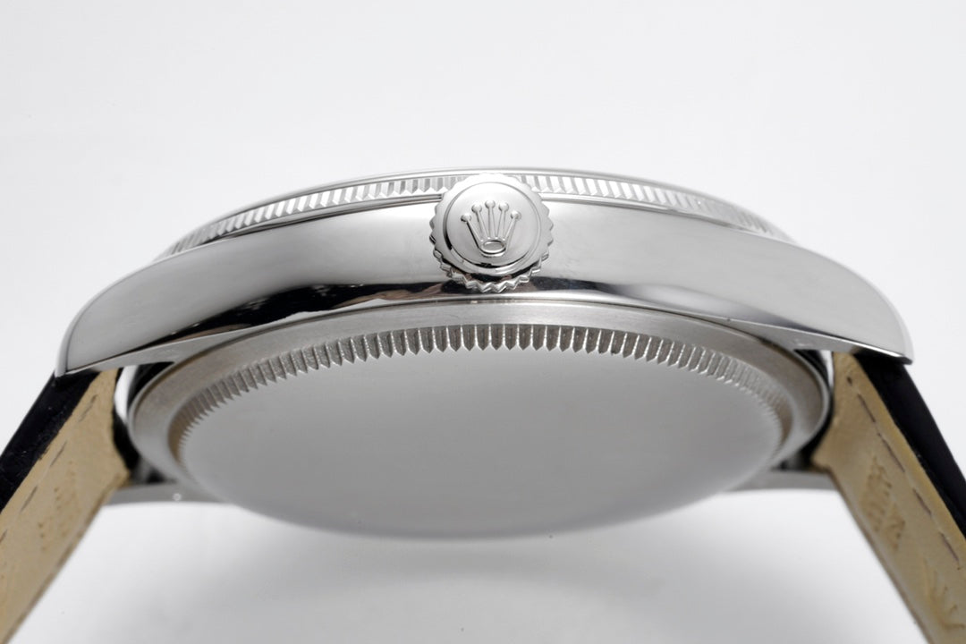 White -904L Silver - Black Leather - Automatic - 39mm