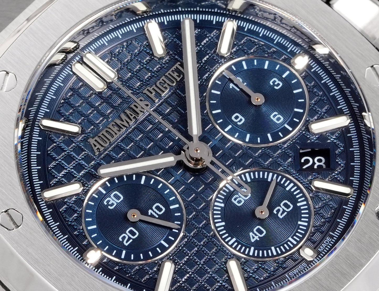 Chronograph- HBF-26240st- Blue -Silver 904L Steel- Automatic - 41mm