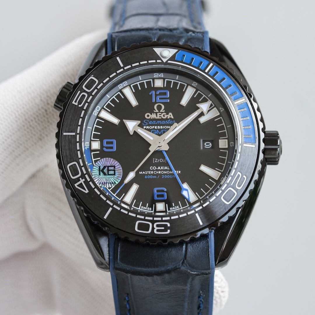 Black Blue Steel - Blue Leather - Automatic - 45.5mm