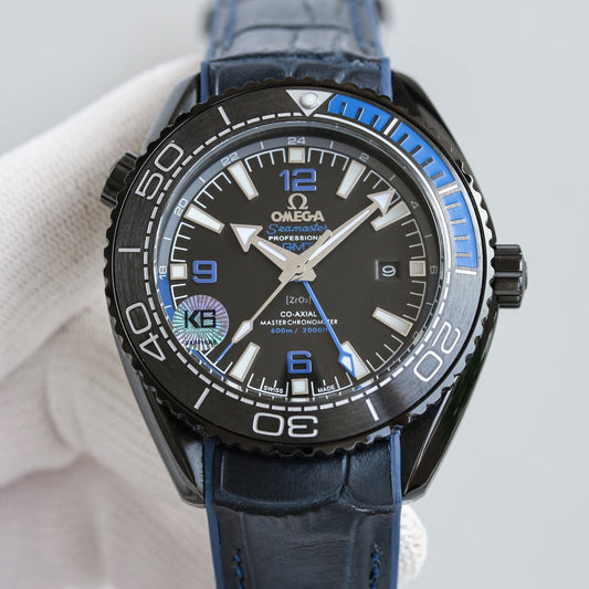 Black Blue Steel - Blue Leather - Automatic - 45.5mm