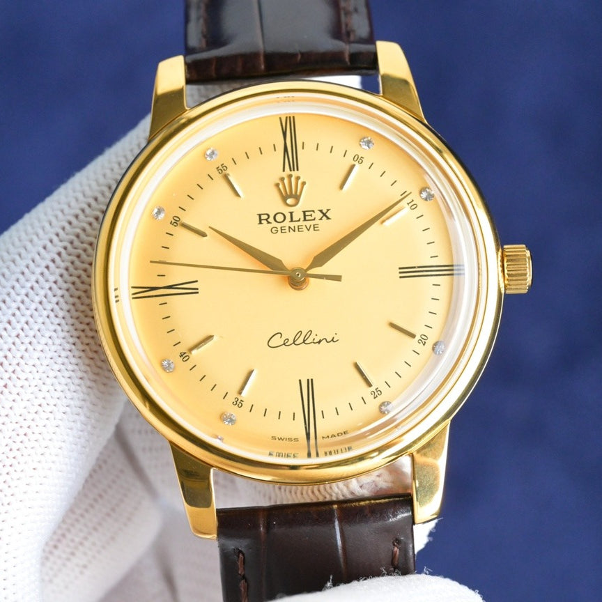 Yellow 904L - Brown Leather - Automatic - 42mm