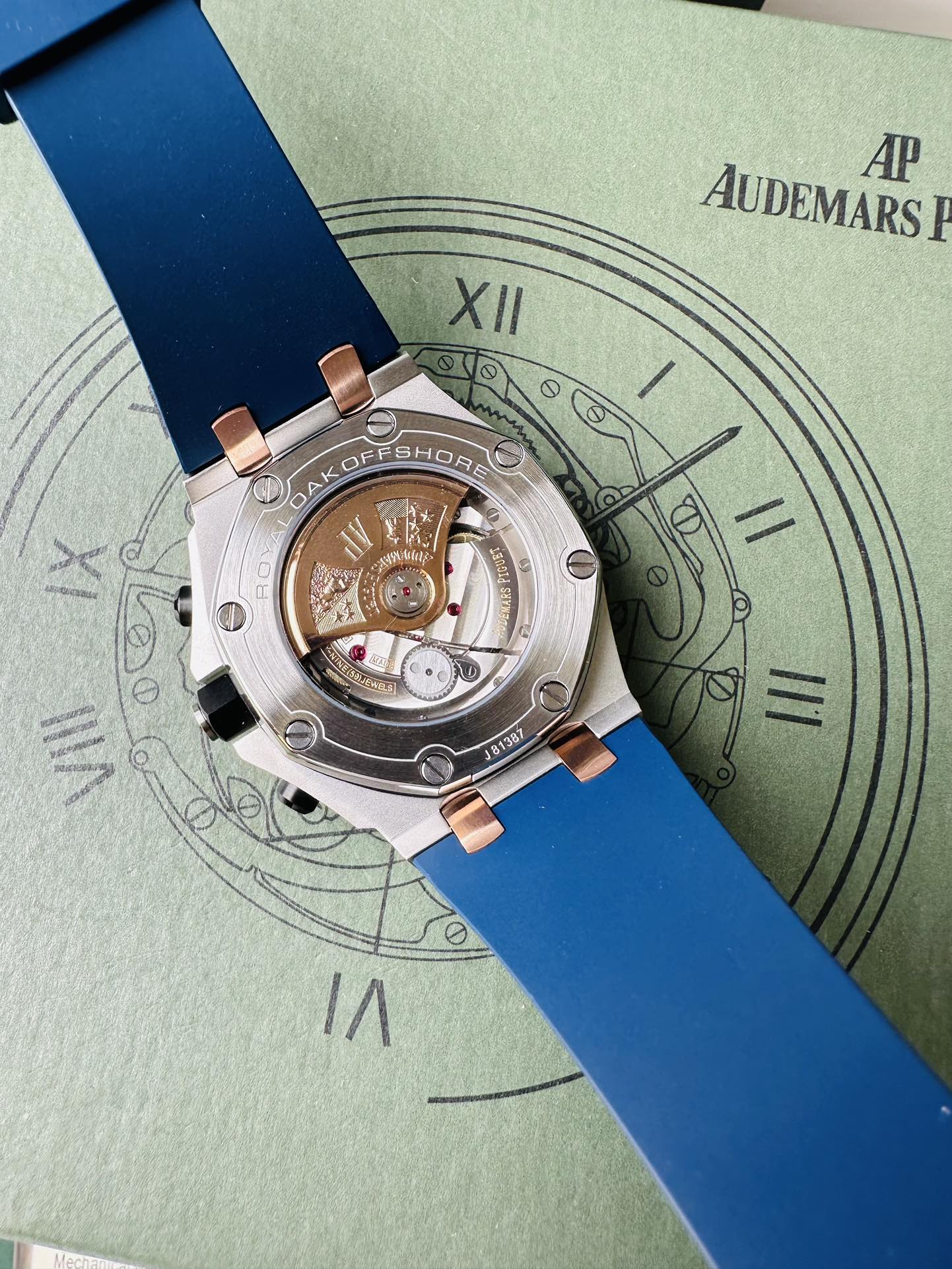 Chronograph - 26471S- Yellow Gold Ceramic Bezel - Blue Rubber - Automatic - 44mm