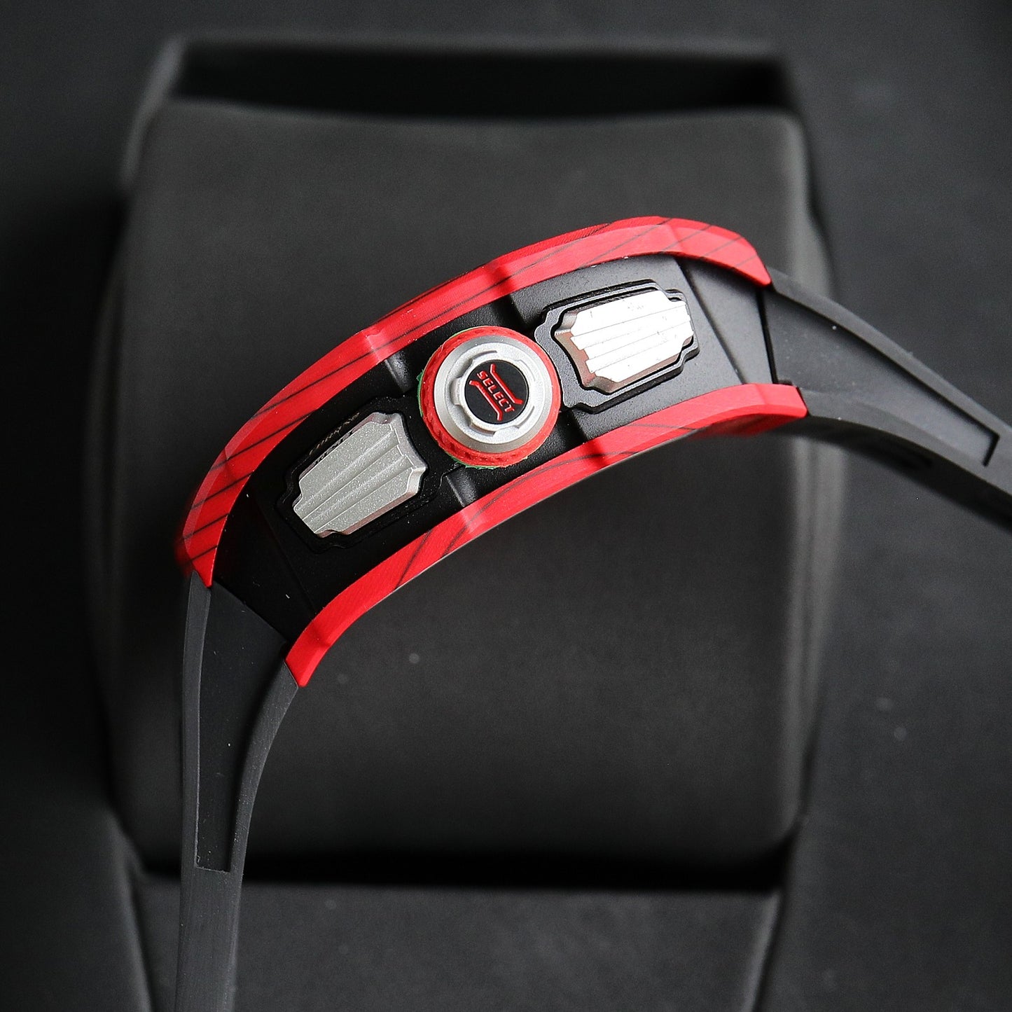 Chronograph - Red Ceramic- Black Rubber- Self-winding - QUARTZ - 41*49mm