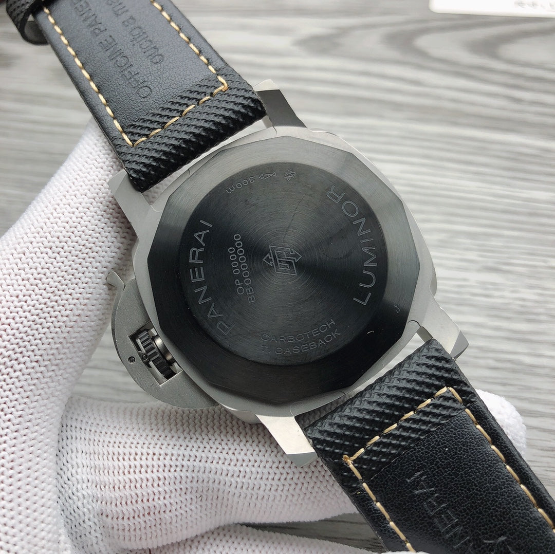 Black Silver -904L Steel - Black Rubber -Automatic - 44mm