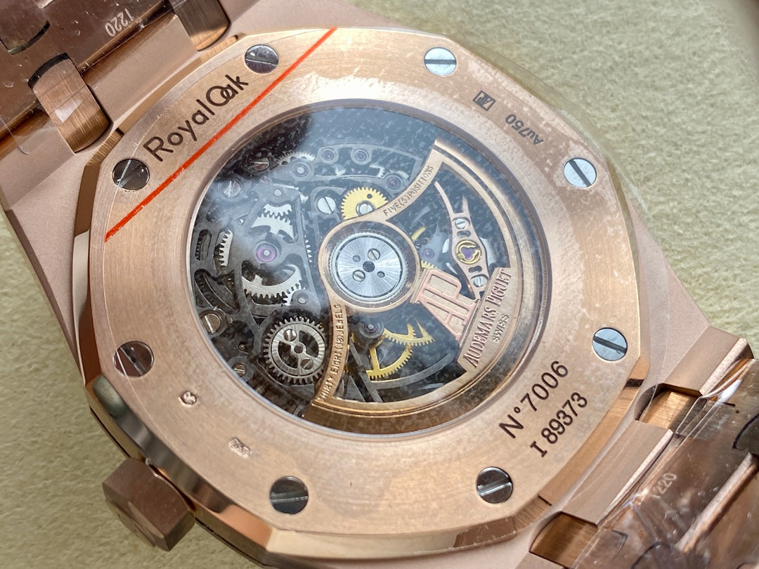 TOP 15407- Hollow Rosegold steel - Automatic - 41mm
