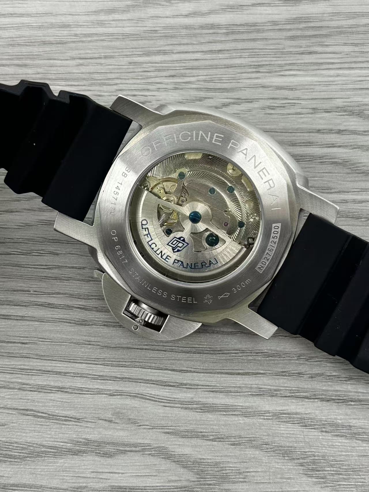 Blue Silver - 904L Steel - Black Rubber -Automatic - 47mm