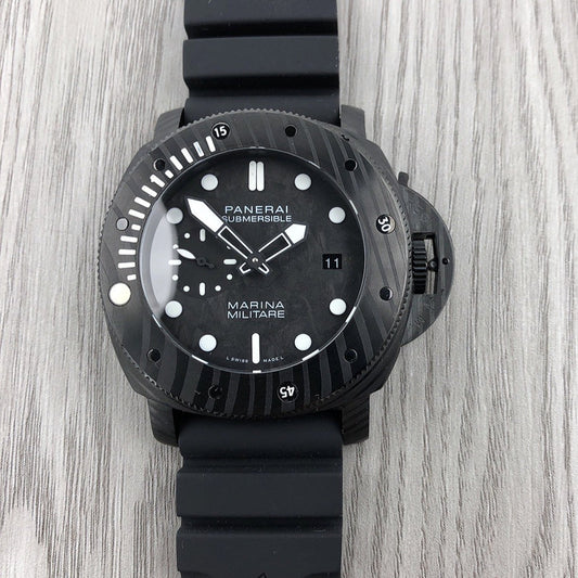 Black - Black 904L Steel - Black Rubber -Automatic - 47mm