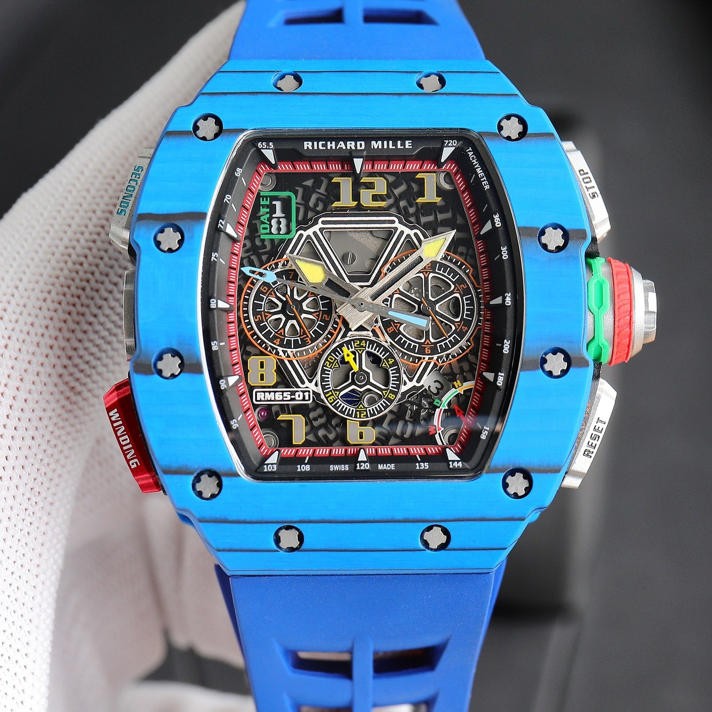 Chronograph - Blue Ceramic- Blue Rubber- Self-winding - QUARTZ - 41*49mm