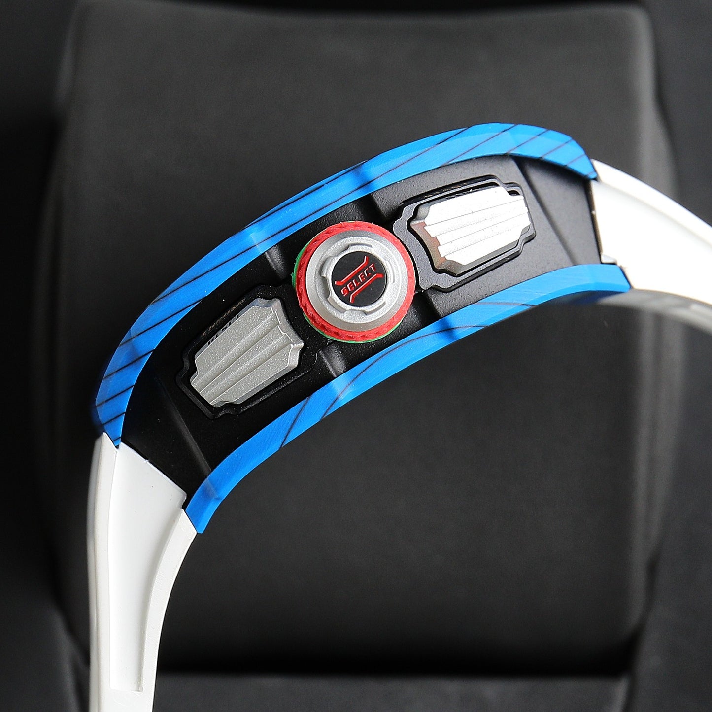 Chronograph - Blue Ceramic- White Rubber- Self-winding - QUARTZ - 41*49mm