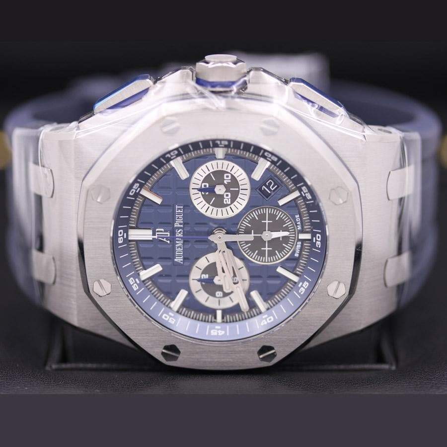 TOP! Blue Silver Ceramic Bezel - Blue Rubber - Automatic - 43mm