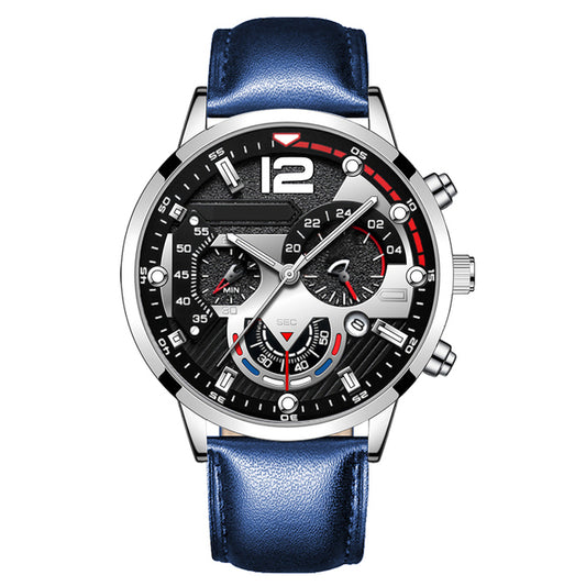 Black 904 Steel - Blue Leather - Automatic -41mm