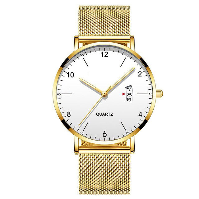 Simple Style Quartz Wrist Watch Men Casual Watch - 40mm